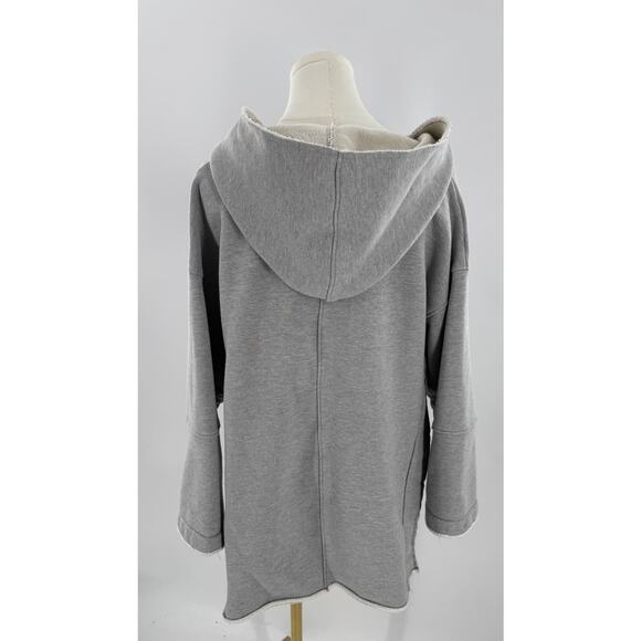 Free People Movement Gray Free Spirit Tunic Hoodie Sweatshirt Small Oversized - Picture 3 of 9